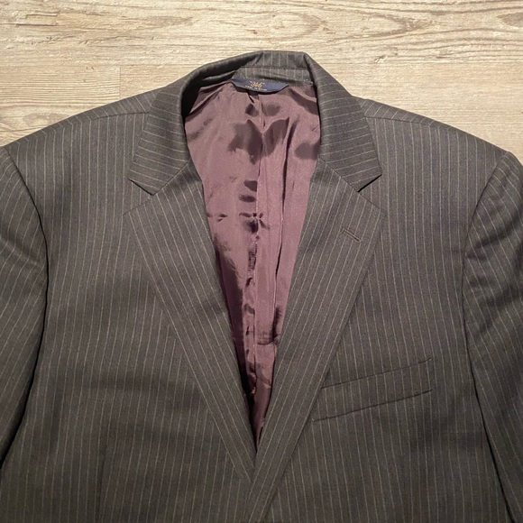 Brooks Brothers 346 Fitzgerald Fit Full 100% Wool Pinstriped Suit - Picture 4 of 12